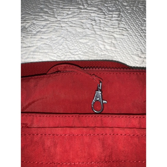 Kipling Mini Crossbody Red Bag Purse Lightweight Nylon No Monkey Vtg Handbag - Picture 7 of 7